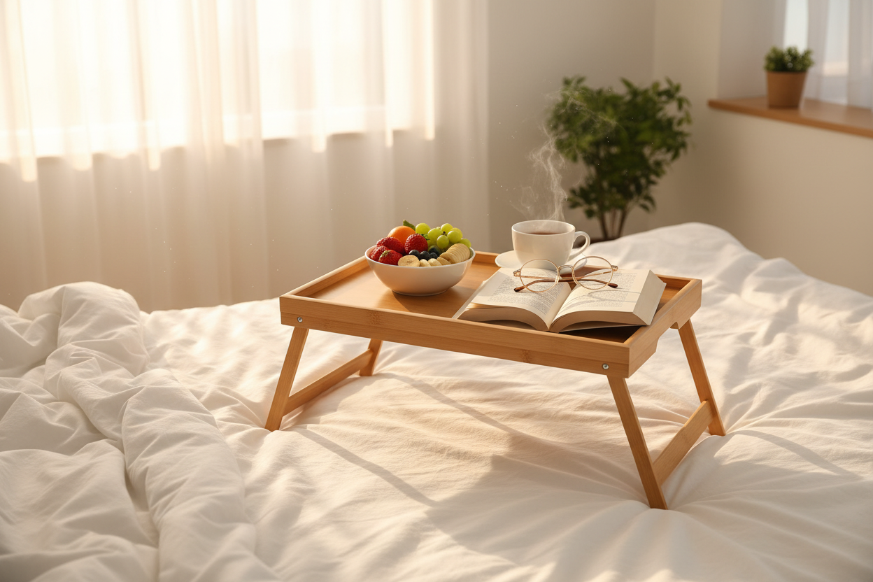 Bamboo Bed Tray Lifestyle